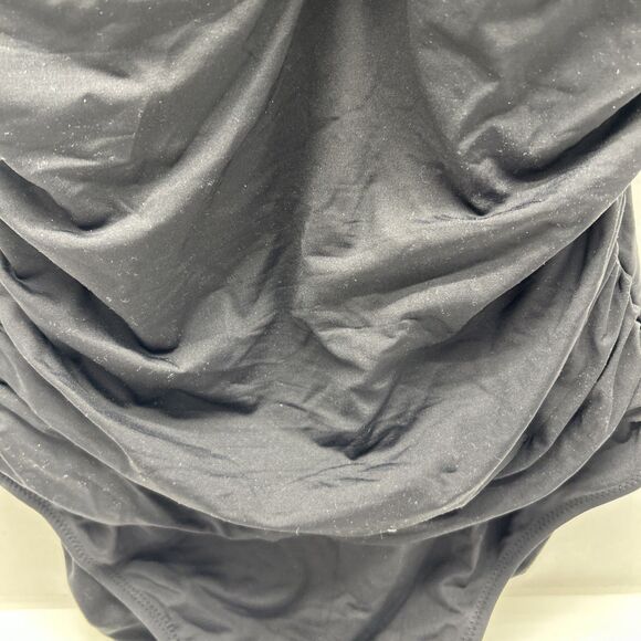 LEILANI One Piece Black Swimsuit Padded Underwire Ruched Sz 12 New w/ Tags - Picture 3 of 5